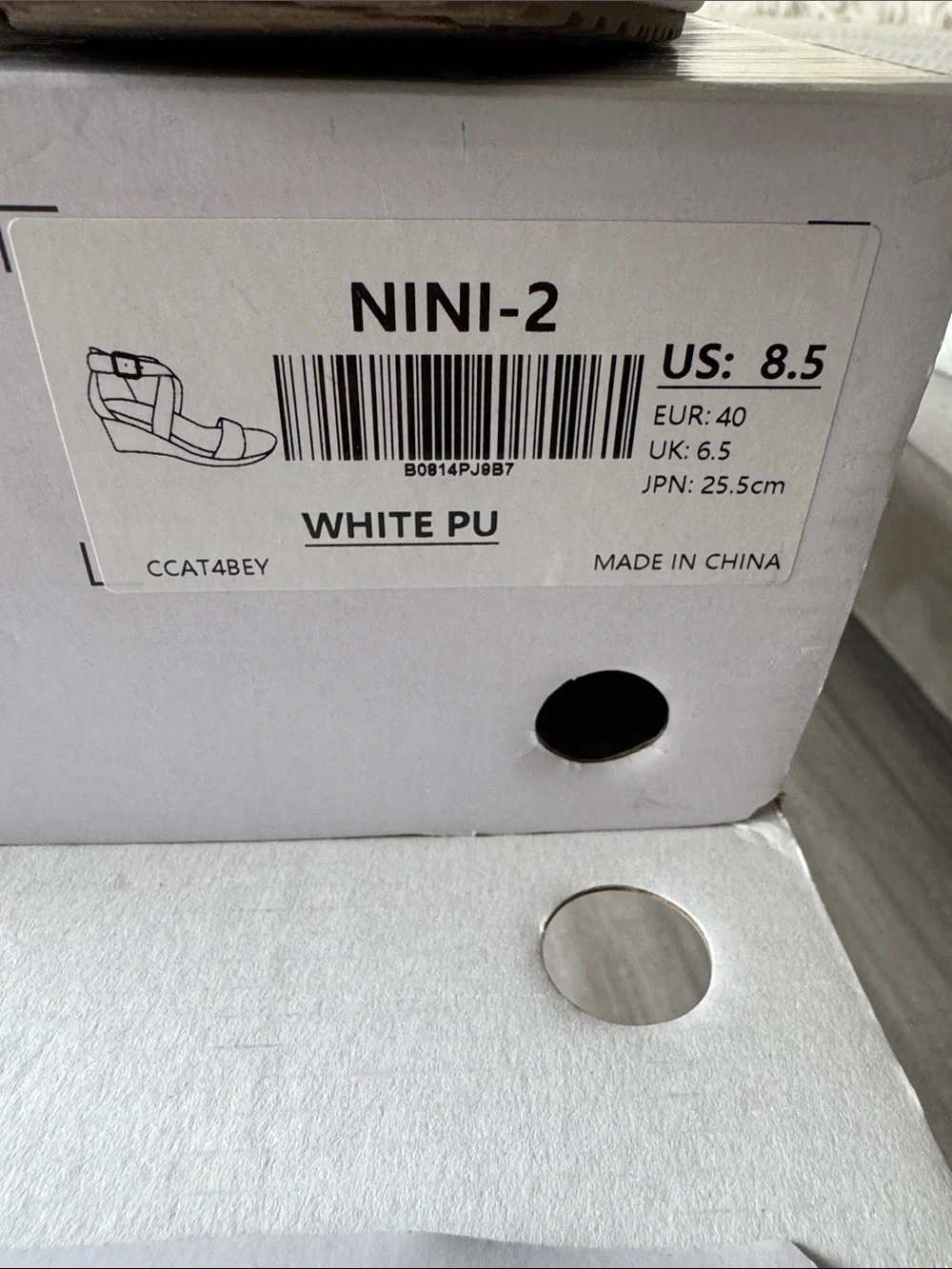 DREAM PAIRS White Strappy Open Toe Buckle Ankle Platform Wedge Sandals 8.5 - Picture 9 of 9